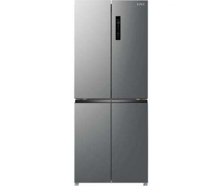 HYE 394L Cross Door American Fridge Freezer - No Frost - Silver - RF01AMCD394S07
